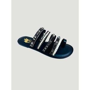 NEW CAMEL THREADS women's boho chic fringe sandals in black